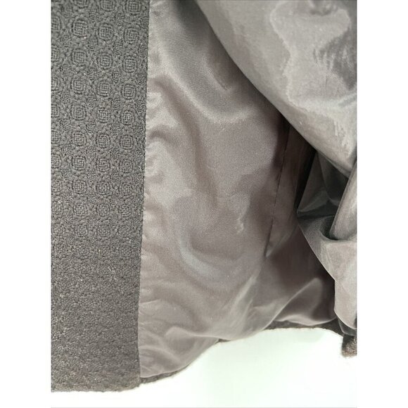 TAHARI Black Wool Blend‎ Belted Midi Jacket Size M - Picture 5 of 10